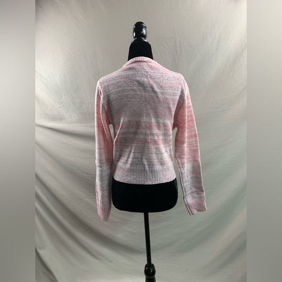 Soft Pink V Neck Button Front Cardigan - Picture 9 of 9